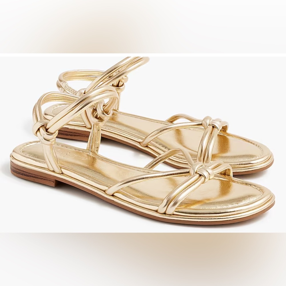 J. Crew Gold Strappy Sandals